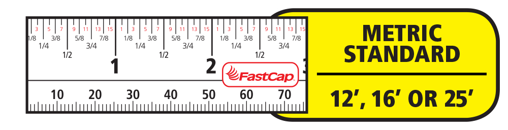 FastCap - PMS25 - 25 ft. Standard/Metric Tape
